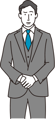 困った男性のイラスト
