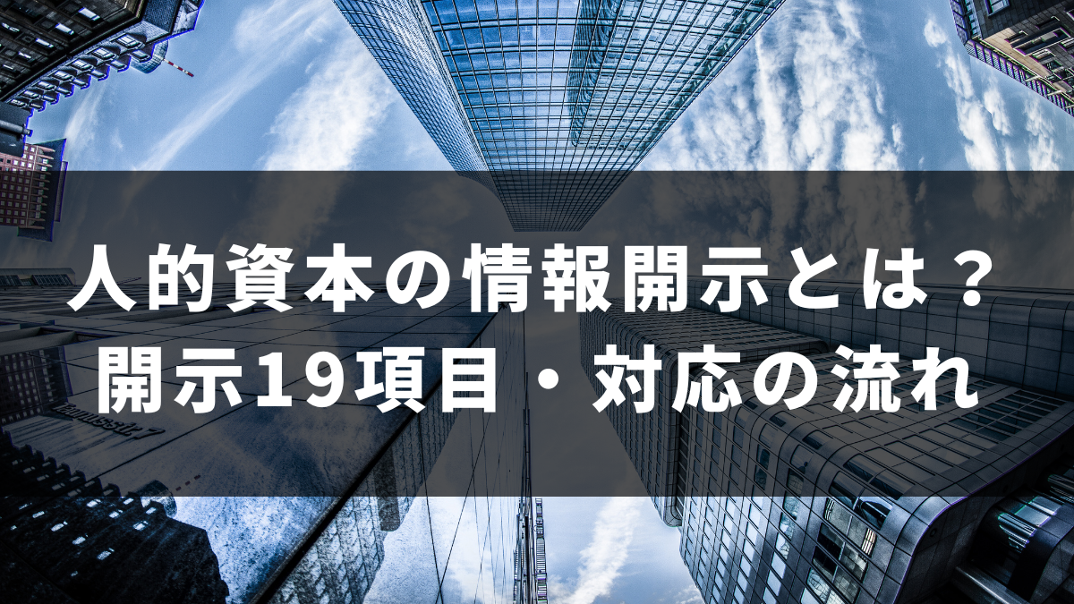 人的資本の情報開示義務化とは? 開示する19項目や対応の流れを紹介